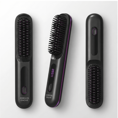 Corvus Portable Straightener Brush - Glide PRO - CorvusCache