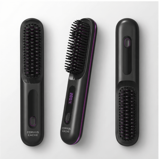 Corvus Portable Straightener Brush - Glide PRO - CorvusCache