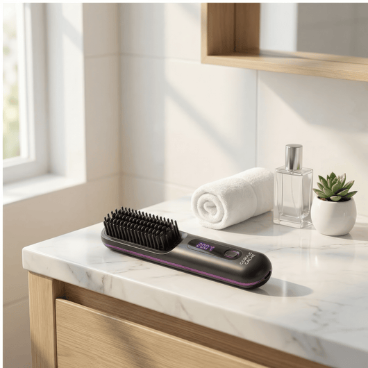 Corvus Portable Straightener Brush - Glide PRO - CorvusCache
