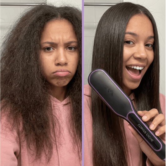 Corvus Portable Straightener Brush - Glide PRO - CorvusCache