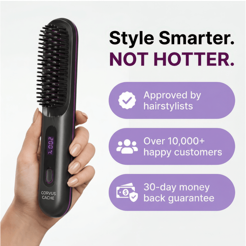 Corvus Portable Straightener Brush - Glide PRO